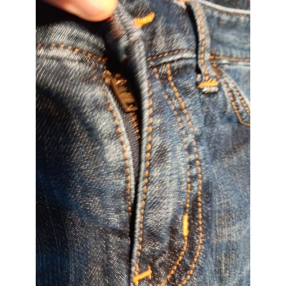Eddie Bauer Women's 4 Denim Mini Skirt Specially Dyed Stretch Zip Medium Wash - Picture 6 of 7